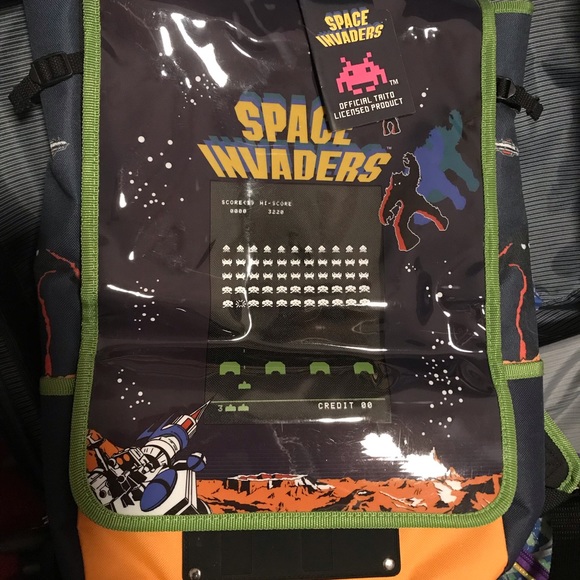 space invaders backpack